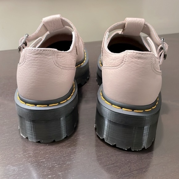 Dr. Martens Unisex Bethan Pisa Leather Platform Mary Jane Shoes Vintg Taupe NEW - Picture 5 of 10